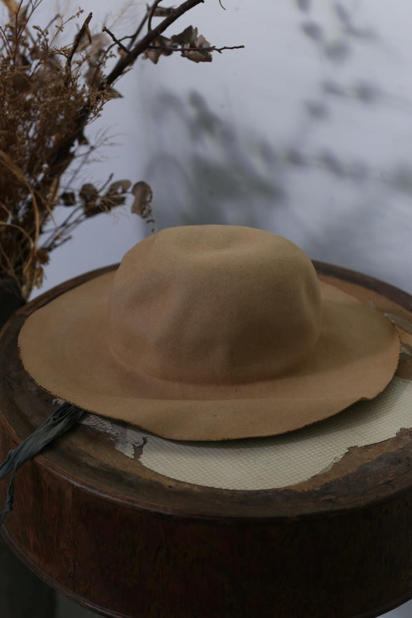 Horisaki wide brim hat with ears rabbit felt Sweden RHBIR010 HSK-RHBIR010-SHA SAND EB